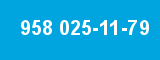 958 025-11-79 958 025-11-79